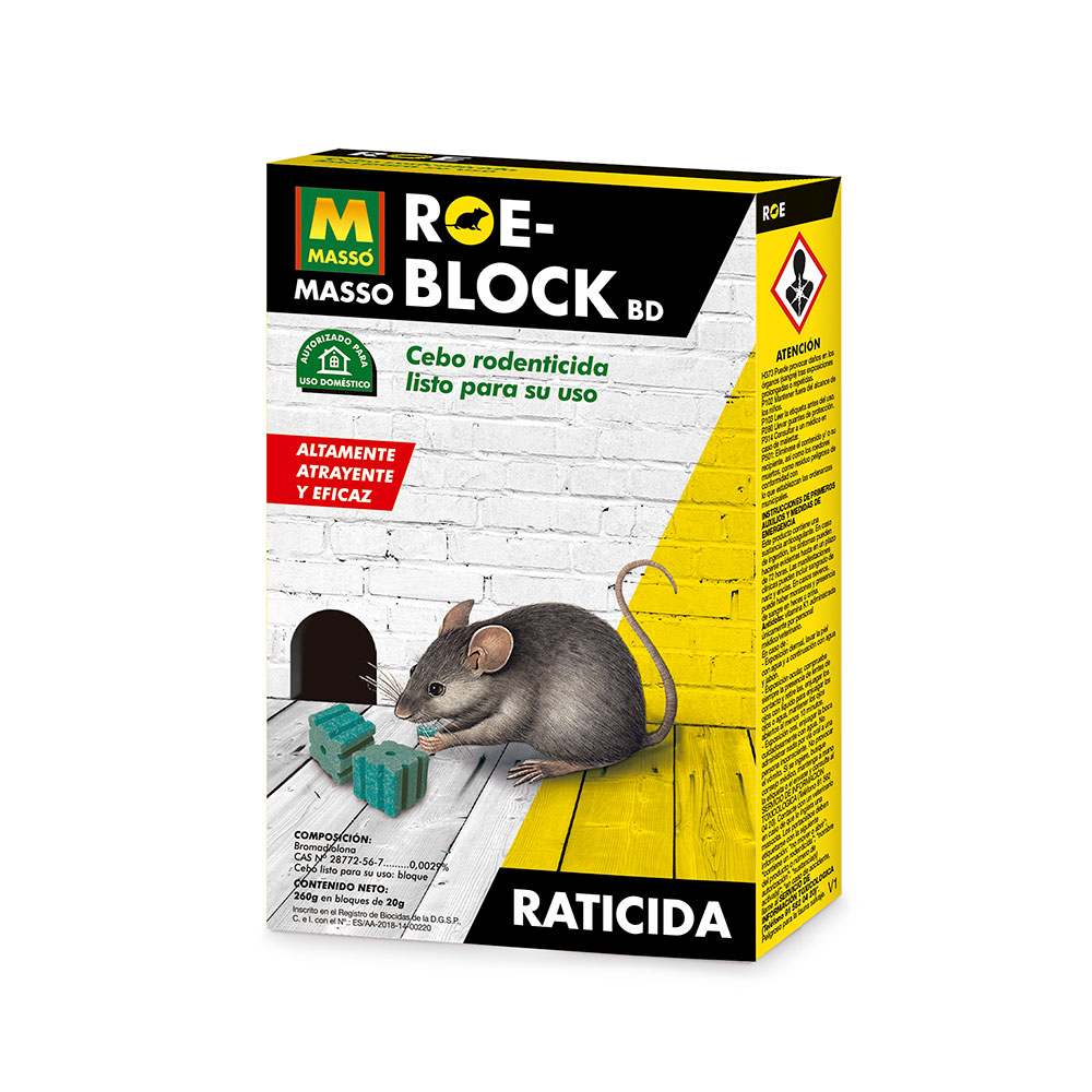 RATICIDA ROE-BLOCK PLUS 260 g
