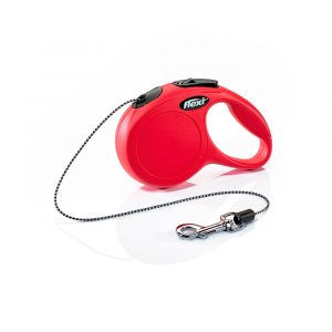 CORREA EXTENSIBLE FLEXI CLASSIC 3 m DE CINTA TALLA XS HASTA 12 kg COLOR ROJO