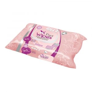 TOALLITAS HUMEDAS MASCOTAS XL AROMA PERFUME DE TALCO 30 x 20 cm, 40 uds