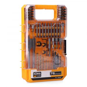 PUNTAS Y BROCAS, JUEGO DE 76 PIEZAS, 25,5 x 3,6 x 17 cm