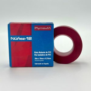 CINTA AISLANTE PVC ALTA ADHESIÓN ROJA 19 mm x 0,15 mm x 20 m