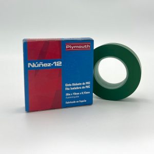 CINTA AISLANTE PVC ALTA ADHESIÓN VERDE 19 mm x 0,15 mm x 20 m