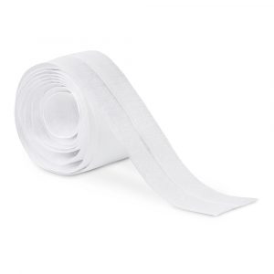 ROLLO ADHESIVO DE CIERRE DE GANCHO Y BUCLE BLANCO 20 mm x 1,5 m