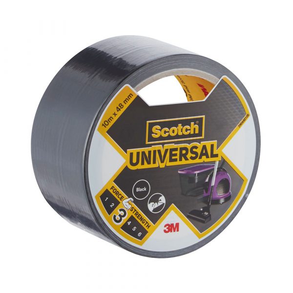 CINTA AMERICANA UNIVERSAL 3; NEGRA 48 mm x 10 m