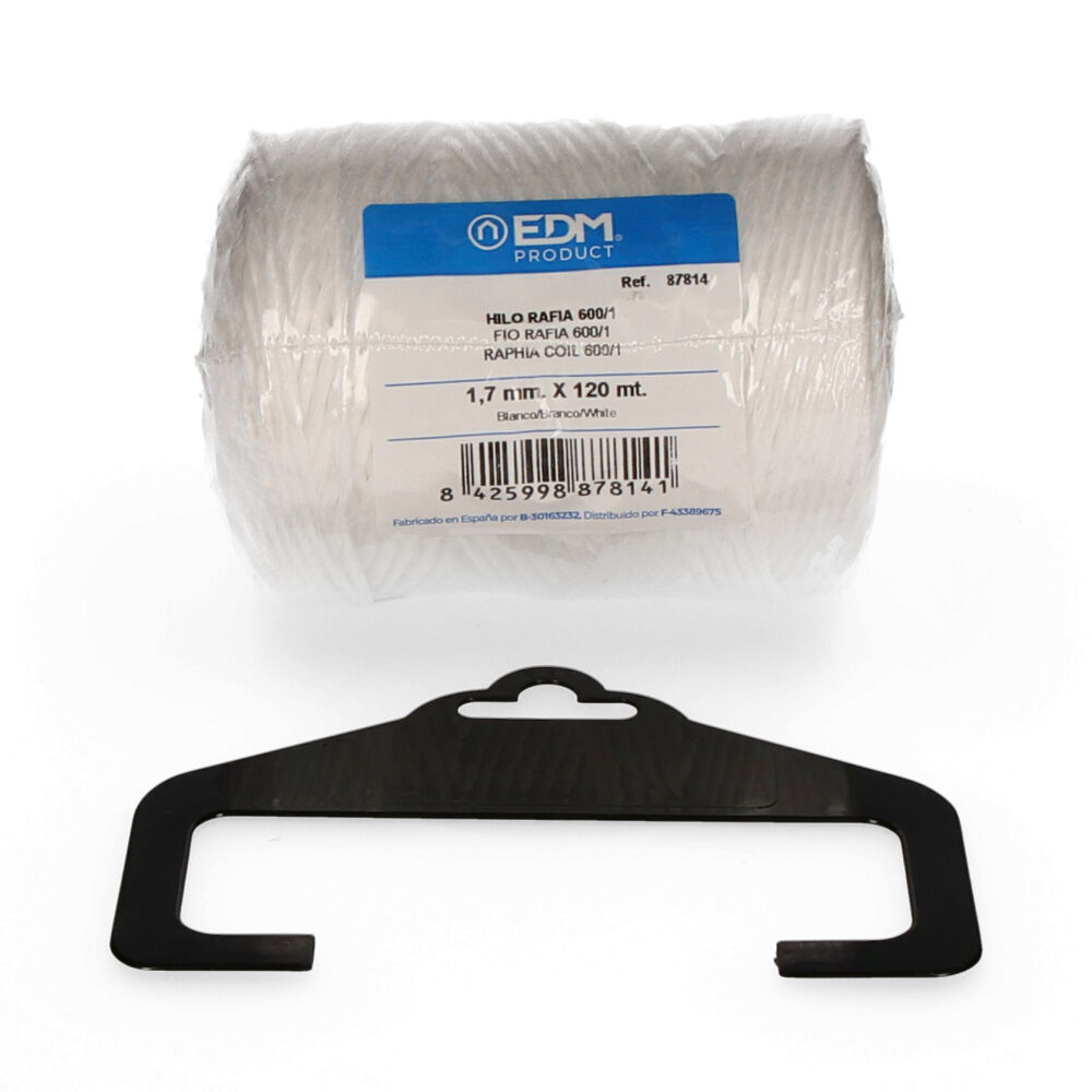 CORDEL RAFIA BLANCO 600/1 CALIBRE 1,7 mm x 120 m