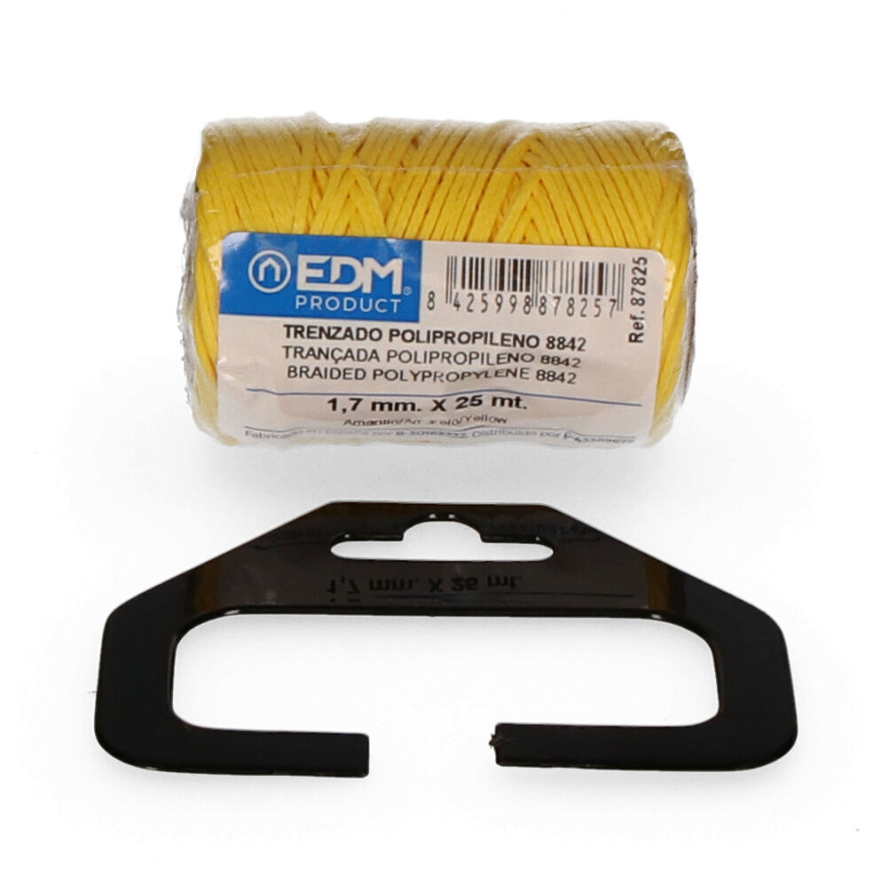 CORDÓN TRENZADO POLIPROPILENO 8842 AMARILLO, CALIBRE 1,7 mm x 25 m
