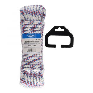 CUERDA DRIZA POLIESTER ALTA TENACIDAD TRICOLOR. CALIBRE 8 mm x 10 m