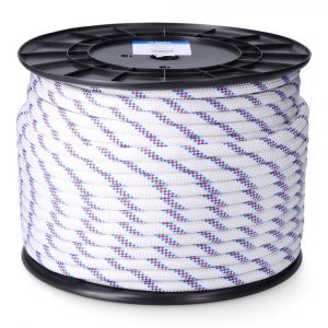 CUERDA DRIZA TRENZADO POLIÉSTER BLANCO DISTINTIVO, CALIBRE 16 mm x 100 m