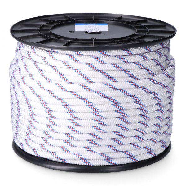 CUERDA DRIZA TRENZADO POLIÉSTER BLANCO DISTINTIVO, CALIBRE 16 mm x 100 m