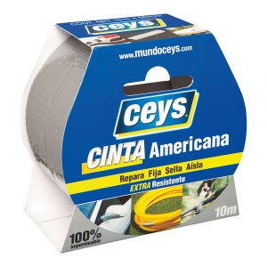 CINTA AMERICANA PLATA EXTRA RESISTENTE 50 mm x 10 m