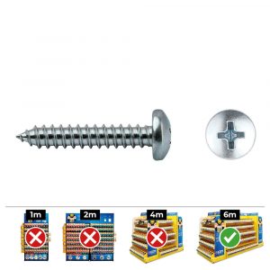 CAJA 500 unid. TORNILLO CHAPA ALOMADA PHILIPS DIN/REF 7981 4,2x19mm ZINCADO CELO