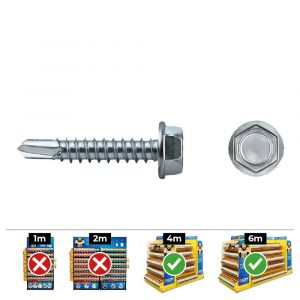 CAJA 100 unid. PUNTA BROCA HEXAGONAL DIN/REF 7504K Ø6,3x63mm ZINCADO CELO