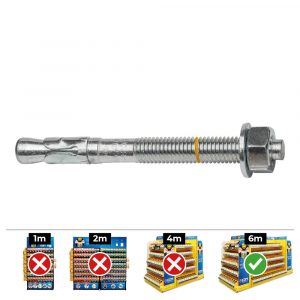ANCLAJE HOMOLOGADO CE BAP Ø12x130mm/30 ZINCADO (CAJA 20 unid)