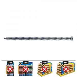 CAJA 100 UDS. TORNILLO DE PREMARCOS FBS 7,5-132 AVELLANADO, CINCADO