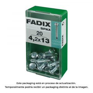 CAJA S 20 unid. TORNILLO ROSCA CHAPA CR AUTOT. 4,2x13mm FADIX