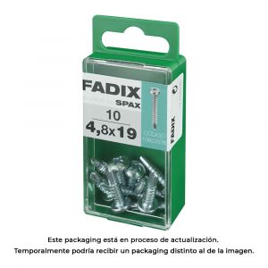CAJA S 10 unid. TORNILLO ROSCA CHAPA CR AUTOT. 4,8x19mm FADIX