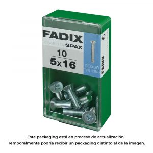 CAJA S 10 unid. TORNILLO METRICA CP M 5x16mm FADIX