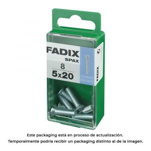 CAJA S 8 unid. TORNILLO METRICA CP M 5x20mm FADIX