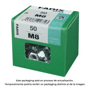 CAJA L 50 unid. TUERCA CON AUTOFRENO CINC M 8 FADIX