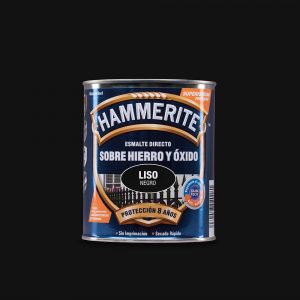 HAMMERITE ESMALTE METALICO NEGRO LISO BRILLANTE 0.750L 5093791