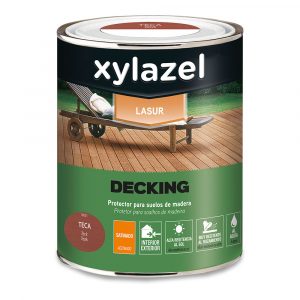 PROTECTOR PARA SUELOS DE MADERA AL AGUA DE LARGA DURACIÓN DECKING TECA 0,750 l
