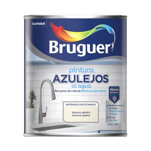 PINTURA AZULEJOS AL AGUA BLANCO PIEDRA SATINADO 750 ml