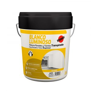 PINTURA PLÁSTICA ACRÍLICA ESTIRENADA INTERIOR TRANSPIRABLE BLANCO MATE LUMINOSO 4 L