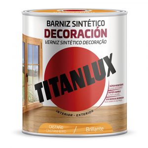 BARNIZ SINTÉTICO DECORACIÓN CASTAÑO BRILLANTE 0,250L M10100114 TITANLUX