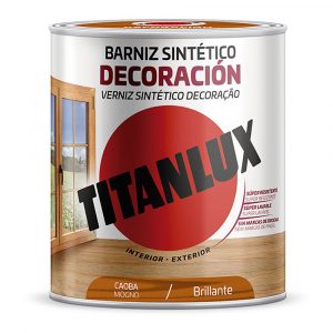 BARNIZ SINTÉTICO DECORACIÓN CAOBA BRILLANTE 250ml TITANLUX M10100414