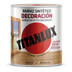 BARNIZ SINTÉTICO DECORACIÓN INCOLORO BRILLANTE 4L TITANLUX M10100004