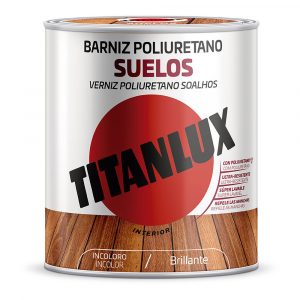 BARNIZ POLIURETANO SUELOS INCOLORO BRILLANTE 0,750L TITANLUX M16100034