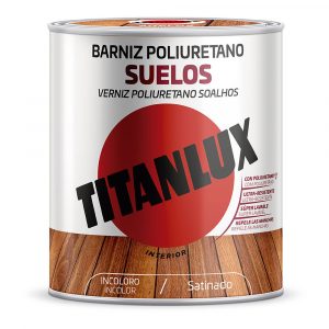 BARNIZ POLIURETANO SUELOS INCOLORO SATINADO 0,750L TITANLUX M17100034