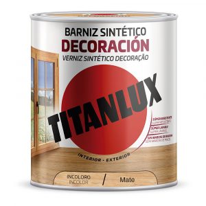 BARNIZ SINTÉTICO DECORACIÓN INCOLORO MATE 4L TITANLUX M12100004