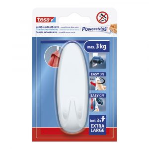 GANCHO AUTOADHESIVO POWERSTRIPS XL, BLANCO OVALADO