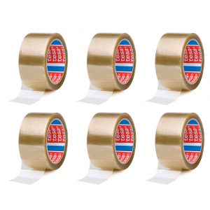 CINTA DE EMBALAR TRANSPARENTE 28 MICRAS 50 mm x 66 m, 6 uds