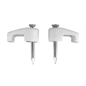 GRAPA BLANCA PARA CABLE MANGUERA PLANA 2x1,5mm N°01 (CAJA 100 unid.)