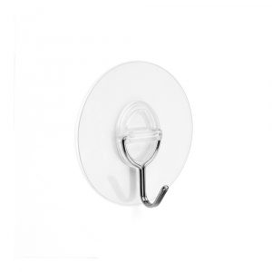 COLGADOR ADHERENTE REUTILIZABLE CON GANCHO MÓVIL TRANSPARENTE. 1292-0 INOFIX