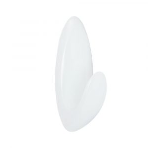 GANCHO PARA TOALLAS, GRANDE, BLANCO, 1 ud + 2 TIRAS, MÁX 2,2 Kg