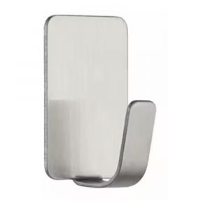 GANCHO DE ACERO INOXIDABLE, PEQUEÑO, 19 x 30 x 15 mm, 4 uds + 5 TIRAS, MÁX 225 gr