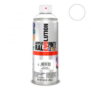 PINTURA ACRÍLICA SPRAY EVOLUTION 520 cc RAL 9016 BLANCO TRÁFICO