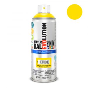 PINTURA ACRÍLICA SPRAY EVOLUTION WATER-BASED 520 cc RAL 1021 AMARILLO COLZA