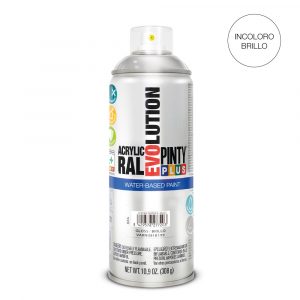 PINTURA EN SPRAY PINTYPLUS EVOLUTION WATER-BASED 520 cc B199 BARNIZ BRILLO