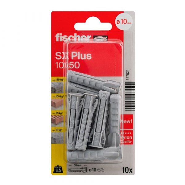 TACO SX PLUS Ø10 x 50 mm, BLISTER 10 uds
