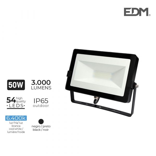 FOCO PROYECTOR LED 50W 6400K 3000 LUMEN EDM