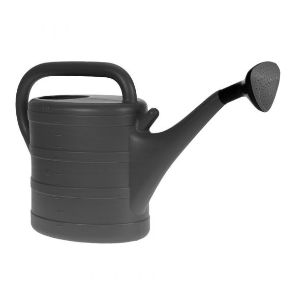 REGADERA DE PLASTICO CON CABEZA DE SPRAY COLOR NEGRO 10 l