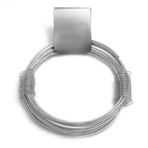 ALAMBRE ZINCADO N° 15, 210 gr, CALIBRE 2,50 mm x 6 m