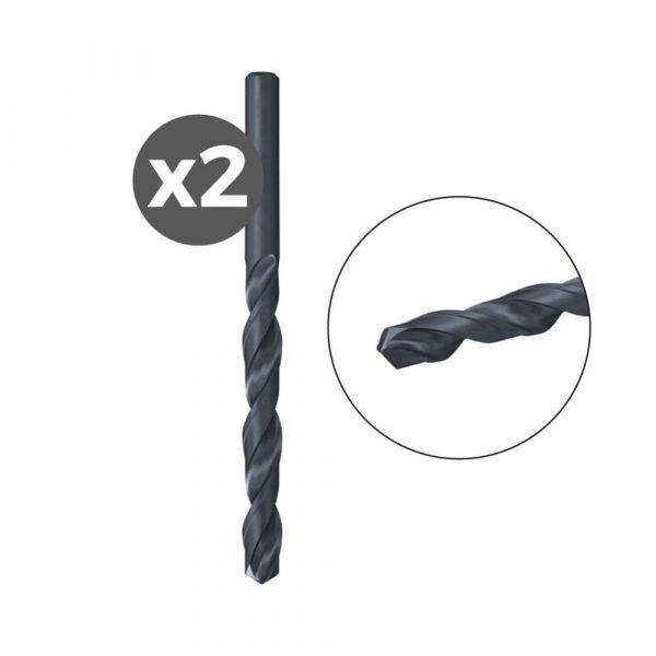 BROCA PARA METAL HSS-R DIN 338, 2 uds, Ø1,00 x 12/34 mm