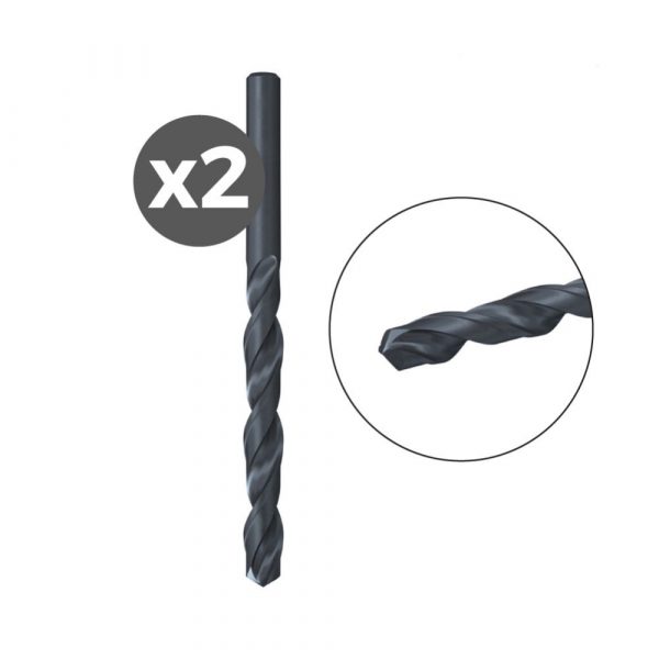 BROCA PARA METAL HSS-R DIN 338, 2 uds, Ø4,00 x 43/75 mm