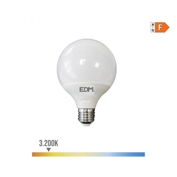 BOMBILLA GLOBO LED E27 10 W 932 lm 3200 K LUZ CALIDA Ø9,5 x 14,1 cm