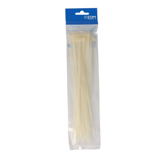 BRIDAS NATURAL 4,8 x 250 mm NYLON ALTA CALIDAD (BOLSA 25 unid.)